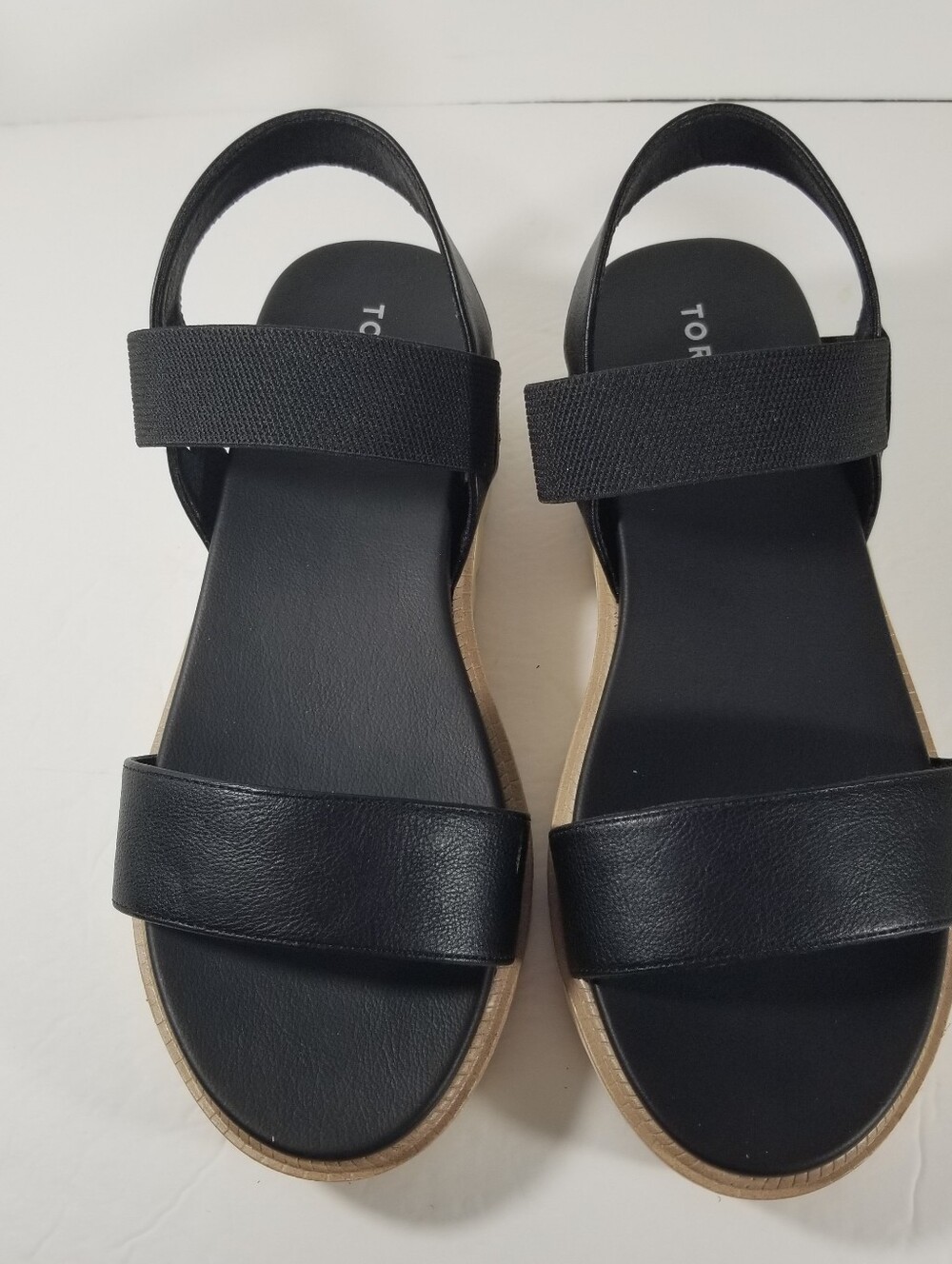 Torrid Sandals Women's 9.5WW Black Platform Stretch Strap Slingback - Picture 3 of 6